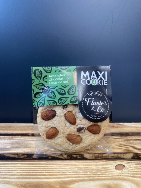 Maxi Cookie Amandes Chocolat Noir Fleur de Sel