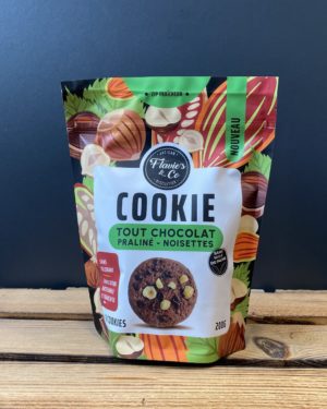 Sachet cookie chocolat praliné noisettes