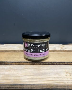 Tartinable de noix de St-Jacques, tacaud au lard fumé